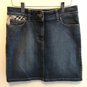 Burberry Midi Jean Skirt